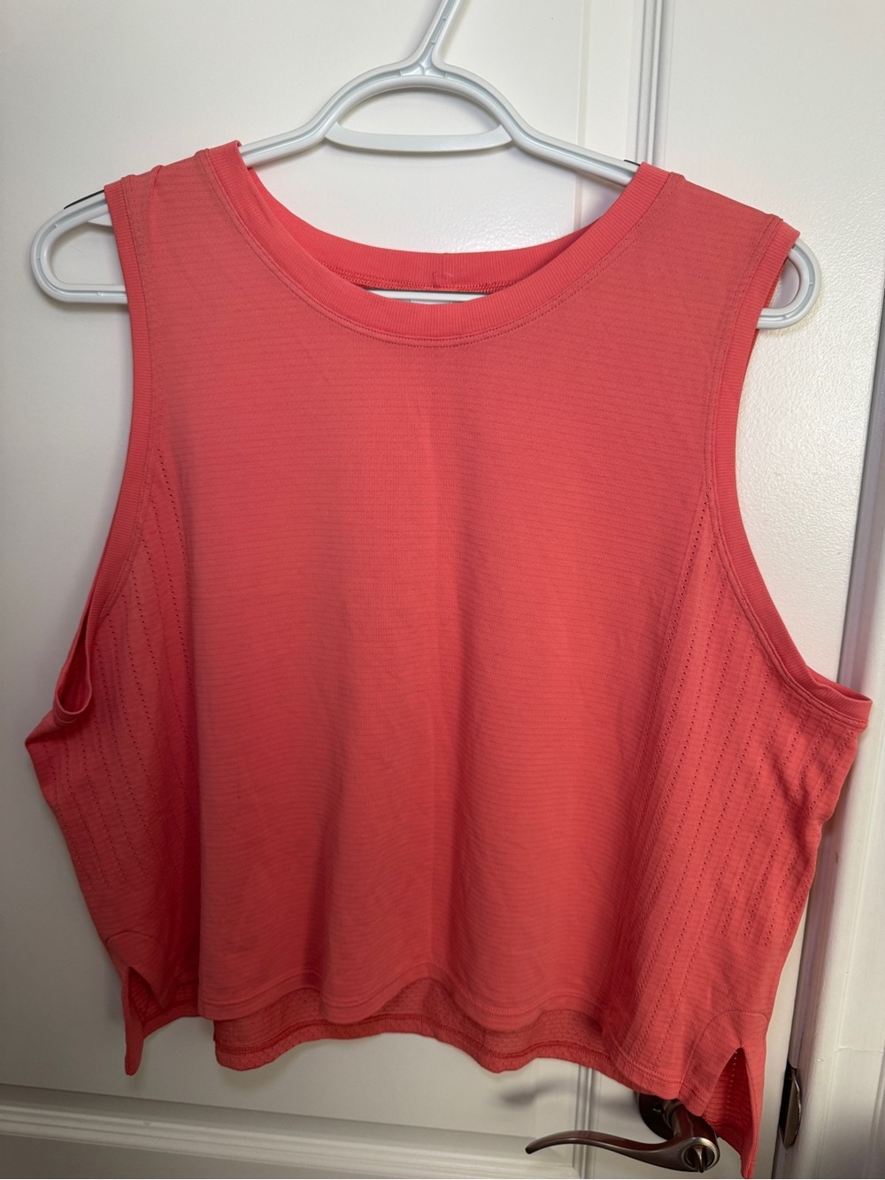 Lululemon Train to Be Tank Coral Pink EUC Breathable Mesh *NO TAG SIZE*